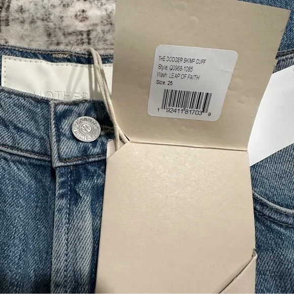 MOTHER The Dodger Cuff Jeans Size 25 in Leap of Faith NWT - Picture 16 of 16